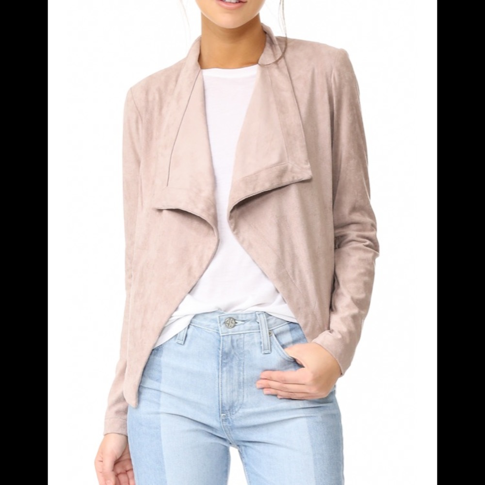 BB Dakota Faux Suede Jacket in Pink
